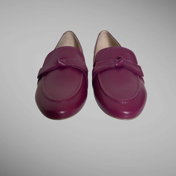 NIB Talbots Loafers Ryan Bow sz 11 Plum Flat Heel Leather - Picture 3 of 14
